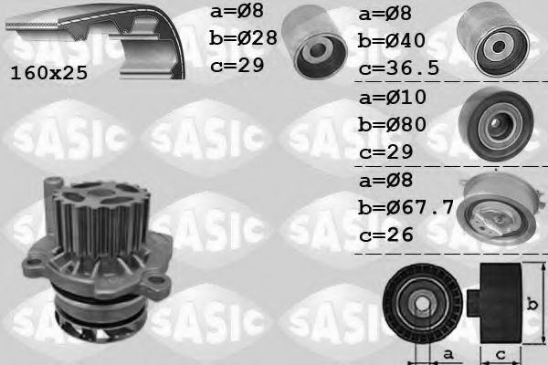 Set pompa apa + curea dintata